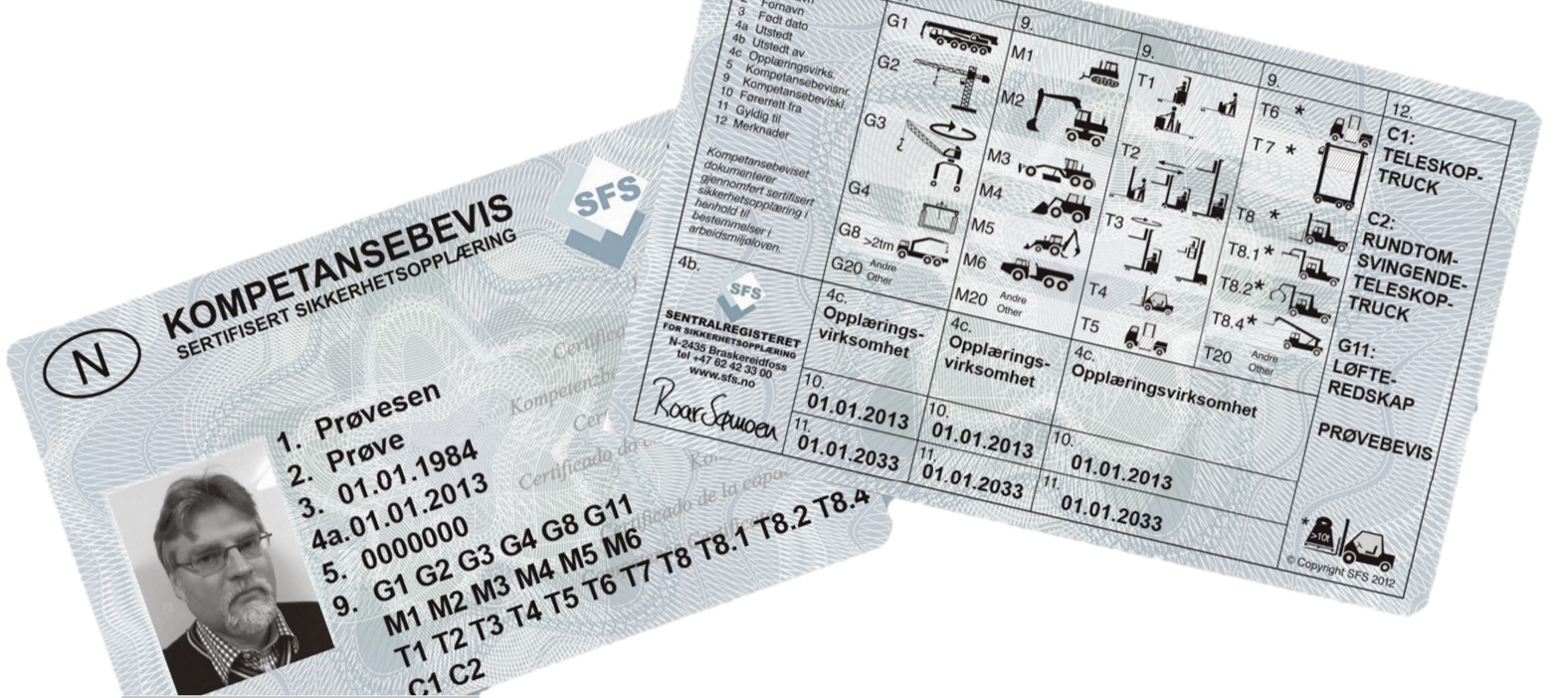 kompetansebevis masse